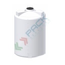 Serbatoio in plastica (PE) per chimici e alimenti, cilindrico verticale, capacità 8900 Lt, Mis. Ø 2000 x 3100 H mm, colore neutro
