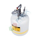 Tanica di sicurezza in plastica (PE), capacità 19 Lt, per lo smaltimento di HPLC, aspirazione e rilascio in acciaio inossidabile