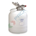 Tanica di sicurezza in plastica (HDPE), capacità 8 Lt, per sostanze corrosive, maniglia a scatto