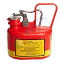 Tanica di sicurezza di tipo I, in plastica (HDPE), capacità 2 Lt, maniglia a scatto, colore rosso