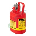 Tanica di sicurezza di tipo I, in plastica (HDPE), capacità 4 Lt, maniglia a scatto, colore rosso