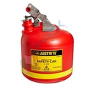 Tanica di sicurezza di tipo I, in plastica (HDPE), capacità 9 Lt, con maniglia oscillante, colore rosso