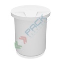 Serbatoio in plastica (PE) per chimici e alimenti, cilindrico verticale a tutta bocca, capacità 215 Lt, Mis. Ø 670 x 980 H mm, colore neutro