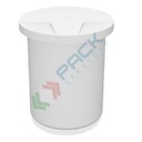 Serbatoio in plastica (PE) per chimici e alimenti, cilindrico verticale a tutta bocca impilabile, capacità 1030 Lt, Mis. Ø 1120 x 1360 H mm, colore neutro