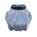 Serbatoio acqua in plastica (PE), cilindrico verticale, capacità 930 Lt, Mis. Ø 1250 x 1130 H mm, da interro