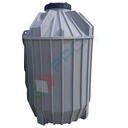 Serbatoio acqua in plastica (PE), cilindrico verticale, capacità 5200 Lt, Mis. Ø 1700 x 2700 H mm, da interro