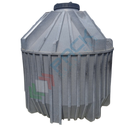 Serbatoio acqua in plastica (PE), cilindrico verticale, capacità 7830 Lt, Mis. Ø 2250 x 2460 H mm, da interro