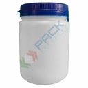 Barattolo in plastica (HDPE), cilindrico, capacità 500 ml, chiusura a pressione con sigillo di garanzia e sottotappo (tappo incluso)