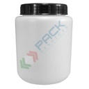 Barattolo in plastica (HDPE), cilindrico, capacità 120 ml, chiusura a vite con sottotappo (tappo incluso)