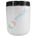 Barattolo in plastica (HDPE), cilindrico, capacità 500 ml, chiusura a vite con sottotappo (tappo incluso)