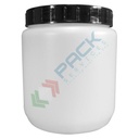 Barattolo in plastica (HDPE), cilindrico, capacità 1000 ml, chiusura a vite con sottotappo (tappo incluso)