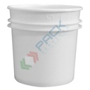 Barattolo in plastica (PP), conico, capacità 125 ml, chiusura a pressione con sigillo di garanzia (tappo escluso)