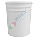 Barattolo in plastica (PP), conico, capacità 1000 ml, chiusura a pressione con sigillo di garanzia (tappo escluso)