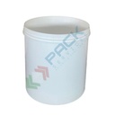Secchio plastica (PP) cilindrico, capacità 1,4 Lt, Mis. Ø 111 x 153 H mm, senza manico, chiusura a pressione con sigillo (coperchio escluso)