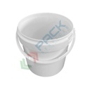 Secchio plastica (PP) conico, capacità 6,4 Lt, Mis. Ø 209 x 210 H mm, omologato ADR/ONU, manico in plastica, chiusura a pressione (coperchio escluso)