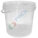 Secchio plastica (PP) conico, capacità 12 Lt, Mis. Ø 265 x 263 H mm, omologato ADR/ONU, manico in plastica, chiusura a pressione (coperchio escluso), colore neutro