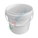 Secchio plastica (PP) conico, capacità 15 Lt, Mis. Ø 293 x 274 H mm, omologato ADR/ONU, manico in plastica, chiusura a pressione (coperchio escluso)