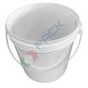 Secchio plastica (PP) conico, capacità 30 Lt, Mis. Ø 361 x 359 H mm, omologato ADR/ONU, manico in plastica, chiusura a pressione (coperchio escluso)