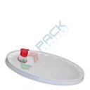 Coperchio in plastica (PP), sigillo di garanzia e bocchello per secchio conico 21 Lt (VDR21000)