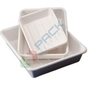 Vaschetta in plastica (PVC) antiacido, capacità 13 Lt, Mis. 420 L x 375 P x 85 H mm, per usi generali di laboratorio