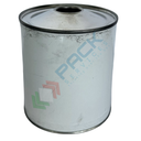 Lattina in metallo cilindrica, Mis. Ø 90 x 100 H mm, capacità nominale 500 ml, bocca Ø 24 mm, bianco int. grezzo (tappo dosatore non incluso) - 2° SCELTA