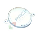 Capsula 2" in metallo, colore bianco