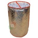 Copertura termoisolante per fusto plastica e metallo 200 Lt, in PET metallizzato, protezione ad una camera isolante