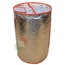 Copertura termoisolante per fusto plastica e metallo 200 Lt, in PET metallizzato, protezione a due camere isolanti, con apertura superiore