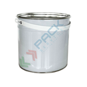 Secchiello in metallo conico Mis. Ø 180 x 170 H mm, capacità nominale 3 Lt, capacità totale 3,80 Lt, omologato ONU per liquidi, con manico in plastica, interno grezzo