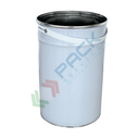 Secchiello in metallo conico Mis. Ø 180 x 272 H mm, capacità nominale 6 Lt, capacità totale 6,25 Lt, omologato ONU per liquidi, con manico in plastica, interno grezzo