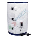 Scaldafusto per fusti in metallo da 200 Lt, potenza 1200 W, tensione 230 V, termostato 0-120 °C, per prodotti alimentari e farmaceutici