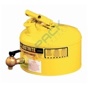 Tanica di sicurezza di tipo I, capacità 9 Lt, con rubinetto 08540, per il pieno controllo nel versare, colore giallo