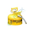 Tanica di sicurezza di tipo II, capacità 4 Lt, con beccuccio flessibile in metallo, colore giallo