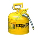 Tanica di sicurezza di tipo II, capacità 8 Lt, con beccuccio flessibile in metallo, colore giallo