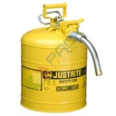 Tanica di sicurezza di tipo II, capacità 19 Lt, con beccuccio flessibile in metallo, colore giallo