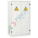 Armadio bombole gas in acciaio, ideale per lo stoccaggio di 3/4 bombole, Mis. 1200 L x 600 P x 1950 H mm, 2 ante cieche