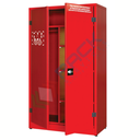 Armadio di sicurezza per deposito DPI, Mis. 1075 L x 500 P x 1850 H mm, 2 ante cieche, 3 ripiani, colore rosso RAL 3000