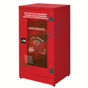 Armadio di sicurezza per deposito DPI, Mis. 575 L x 500 P x 1100 H mm, 1 anta con vetro frangibile, 2 ripiani, colore rosso RAL 3000