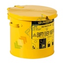 Bidone di sicurezza per rifiuti oleosi, da banco, capacità 8 Lt, apertura manuale, colore giallo