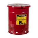 Bidone di sicurezza per rifiuti oleosi, capacità 34 Lt, apertura manuale, colore rosso