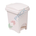 Pattumiera per la raccolta differenziata rifiuti, capacità 6 Lt, coperchio a cerniera e apertura a pedale, colore bianco