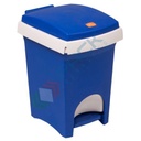 Pattumiera per la raccolta differenziata rifiuti, capacità 6 Lt, coperchio a cerniera e apertura a pedale, colore blu
