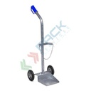 Carrello porta bombole gas in acciaio zincato, ideale per la movimentazione di 1 bombola, Mis. 440 L x 400 P x 1150 H mm
