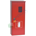 Cassetta porta estintore da 5 Kg CO², con vetro di ispezione, Mis. 330 L x 170 P x 830 H mm, chiusura sigillabile o luchettabile in zama, colore rosso RAL 3000