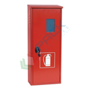 Cassetta porta estintore da 5 Kg CO², con vetro di ispezione, Mis. 330 L x 170 P x 830 H mm, chiusura con serratura a cilindro, colore rosso RAL 3000