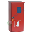 Cassetta porta estintore da 9/12 Kg CO², con vetro di ispezione, Mis. 340 L x 235 P x 750 H mm, chiusura sigillabile o luchettabile in zama, colore rosso RAL 3000