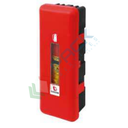 Porta estintore da 12 Kg CO² in plastica (PP), con vetrino di ispezione, Mis. 335 L x 240 P x 865 H mm, colore rosso