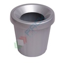 Cestino gettacarte per la raccolta differenziata rifiuti, capacità 15 Lt, senza coperchio e con fermasacco, colore grigio