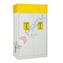 Armadio di sicurezza per prodotti chimici, Mis. 1140 L x 600 P x 1900 H mm, aspiratore e filtro incluso, 2 ante cieche