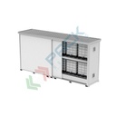 Container coibentato con pannelli EI30 con porte scorrevoli per lo stoccaggio esterno con vasca di contenimento 4100 Lt, stoccaggio 12 IBC / 36 fusti / 12 posti pallet